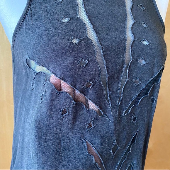 AKIRA High Scoop Neck Tank with Mesh Cutouts - Picture 3 of 6